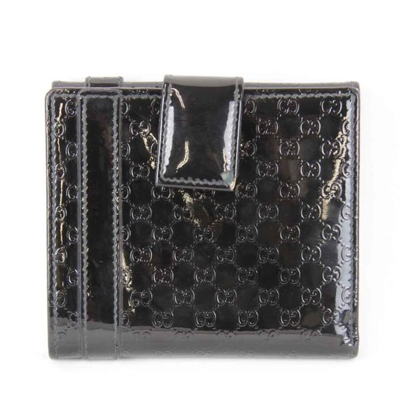 GUCCI Micro Bifold Wallet Patent Leather Black - Picture 2 of 8